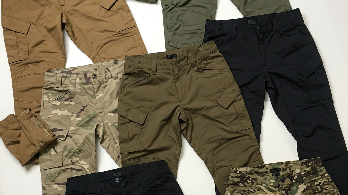 collection tactical pants with different colors