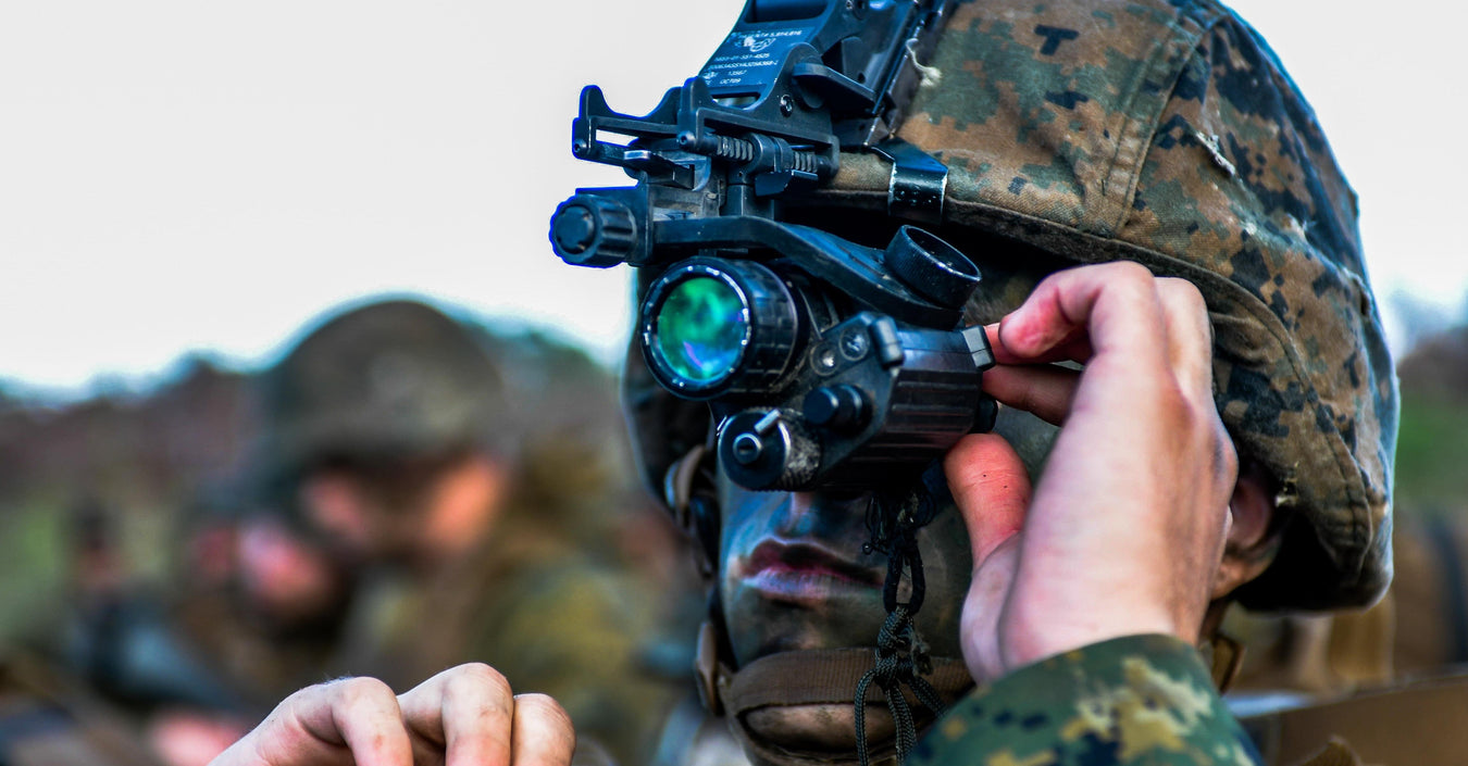 an image of the view from a night vision monocular in action and when it was being used