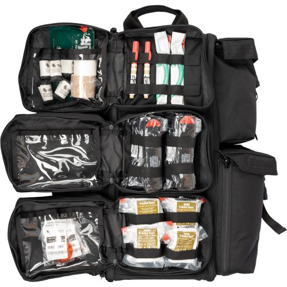 North American Rescue Warrior Aid and Litter Kit - Mass Casualty Care & Evacuation - Includes Quad-Fold Litter & Hypothermia Kit