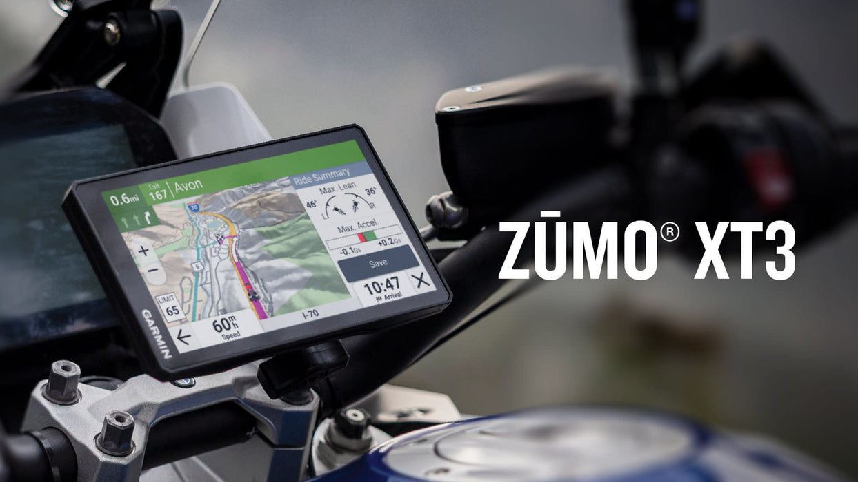 Garmin zūmo XT3 - 4.7" & 6" Ultrabright Navigator - 25 Hz Multi-GNSS & Live Ride Telemetry