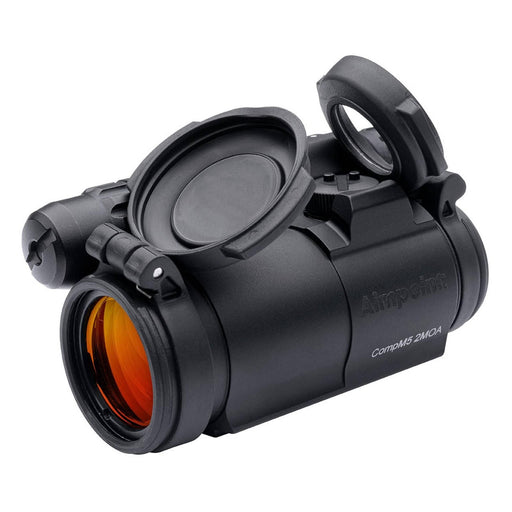Aimpoint CompM5 optic only, its flip up lens covers are up