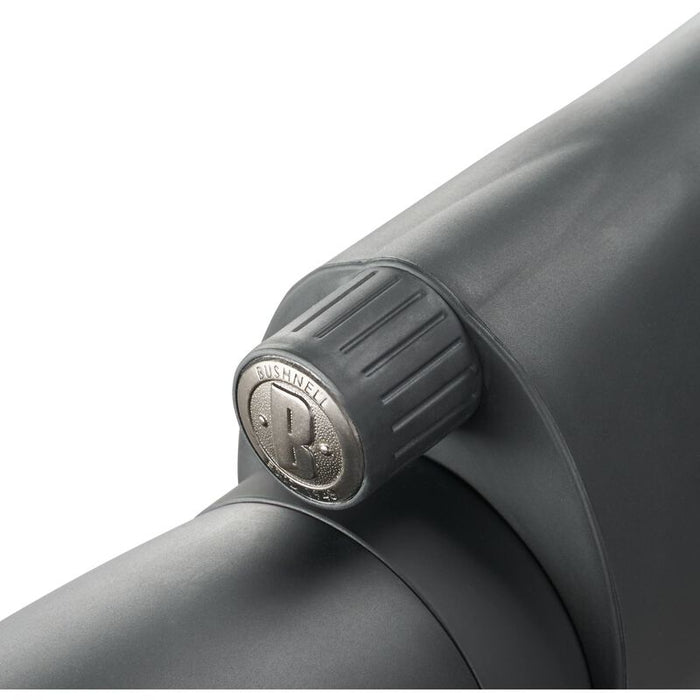 Close-up shot of the focus knob on the Bushnell Sentry Spotting Scope