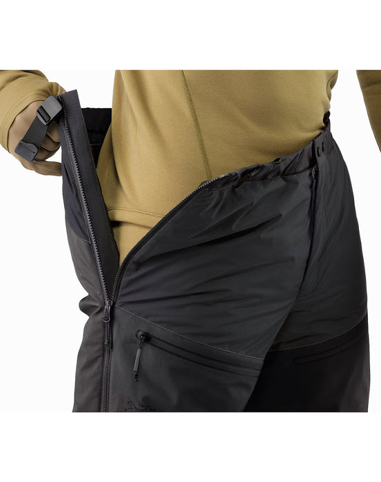 Cold WX Pant SV in Black, showing the side zipper