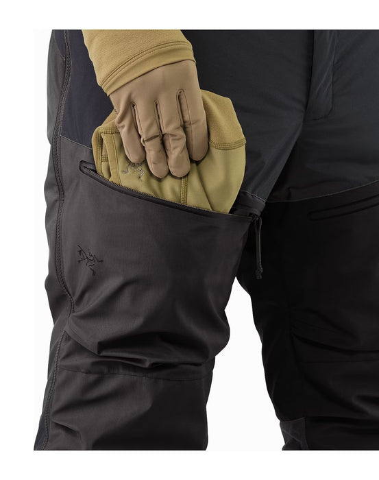 Cold WX Pant SV in Black, close-up of the thigh pocket