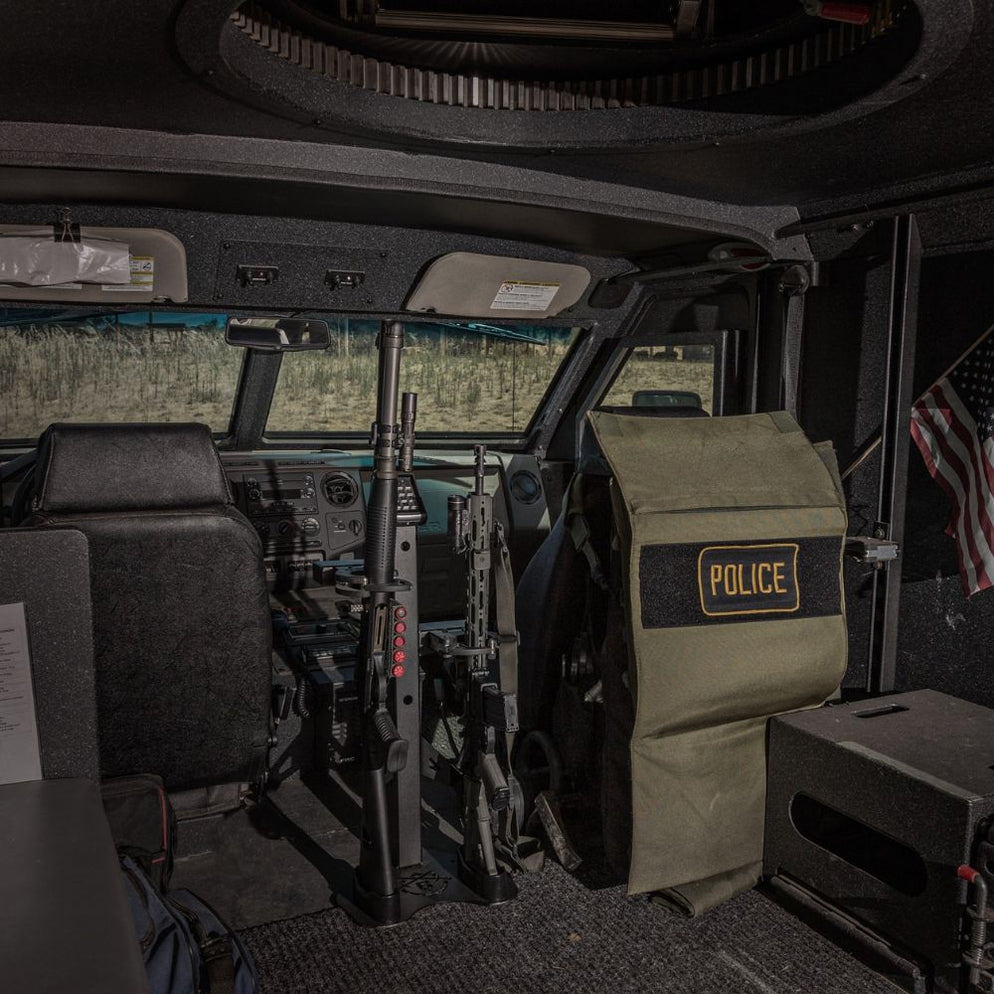 Covered 6 Two Gun RTD Weapons Rack | (MILITARY & POLICE ONLY) — Atomic ...