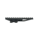a product imager of the DOT Dorm EXT in the color black and is on a side view featuring the mounting grin on top of the product where the holographic sight sight or whatnot will be placed, and also showcasing the clap side of the product where it will be used to attached the item on the rifle.