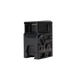 the image showcases the DOT ehs 1 L holographic sight in the color black and is being presented in the right rear view where we can see the dials and adjustment knobs on the right side of the item, and also the mounting screw on the right bottom that will be used to mount the holographic sight of the useer's rifle. 