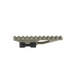 the image shows us a full view of the delta optic riser mount in the color FDE or flat dark earth and we can see a full view of the item itself, from the clamp that attaches is on the user's rifle, and then to the mounting ridges on top of it where the holographic sight or scope or whatever the user may need will be mounted on it.