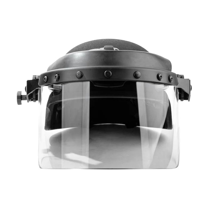 Team Wendy Paulson EPIC DK7 Rail Mounted Ballistic Face Shield - Ballistic Riot Face Shield w/ Optically Correct Antifog Lens