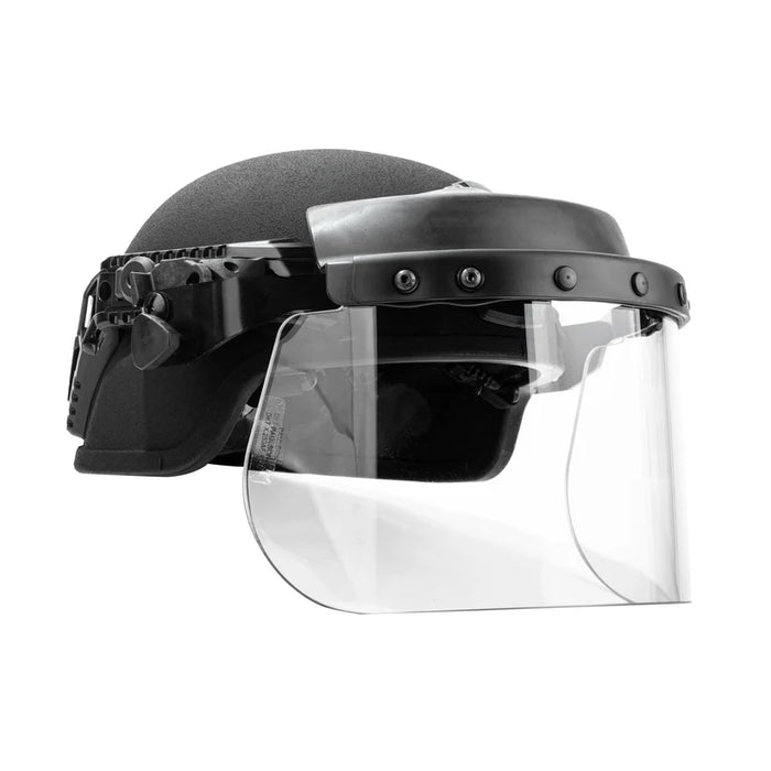 Team Wendy Paulson EPIC DK7 Rail Mounted Ballistic Face Shield - Ballistic Riot Face Shield w/ Optically Correct Antifog Lens