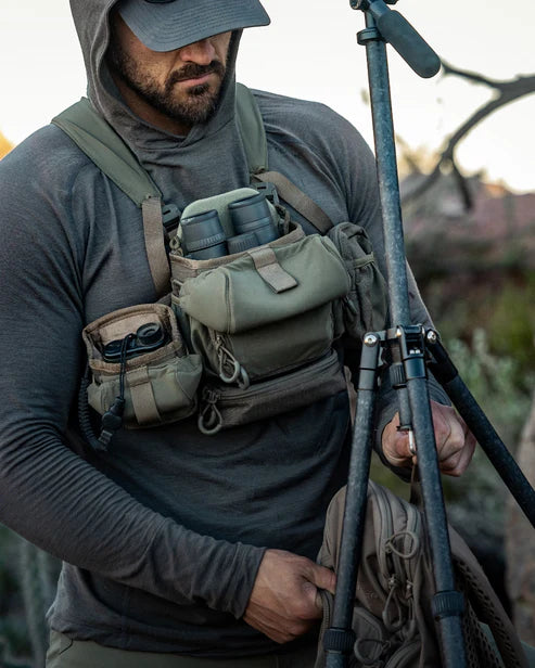 Bravo Modular Bino Pack | Magnet-Free for Compass Navigation | Binocular Harness System