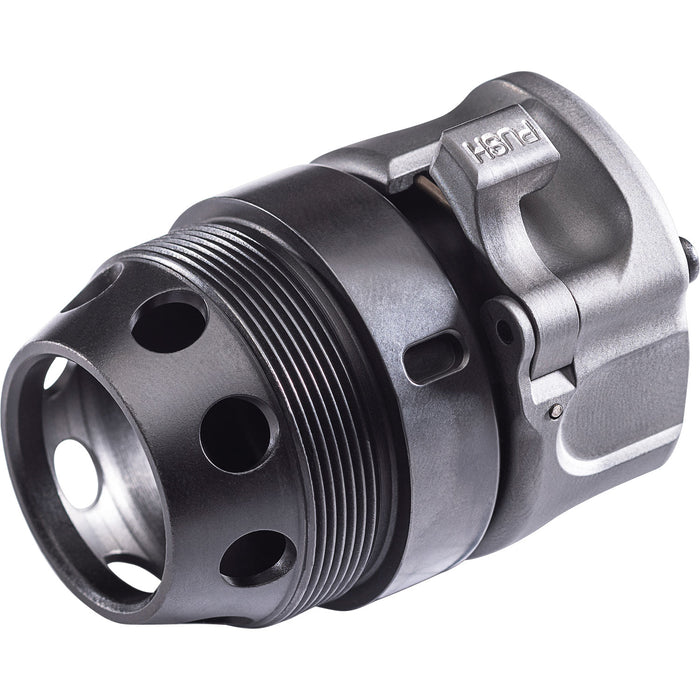 angled view of the surefire hub adapter
