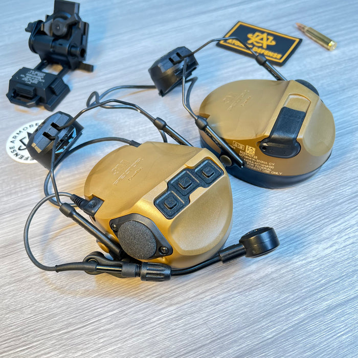 PELTOR P3ADG47-F SV/2 attached to a comtac 7