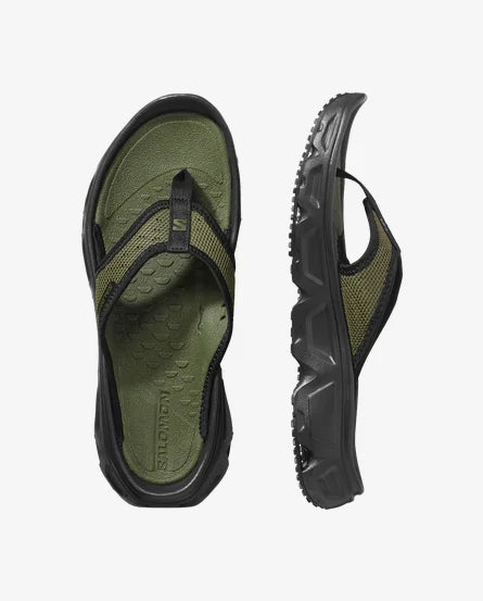 SALOMON RX BREAK AK 6.0 27cm ブラック/アクア Salomon RX Break Flip Flops | Lightweight & Durable w/ Extra