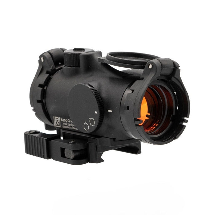 Left-angled view of the Zenitco Vzor 3 red dot.