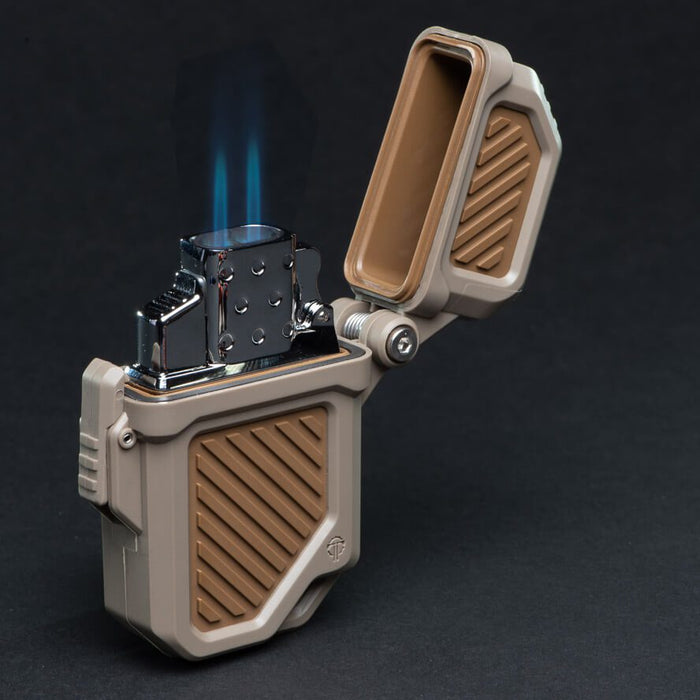 Pyrovault 2-color arid with a two-torch Zippo butane insert