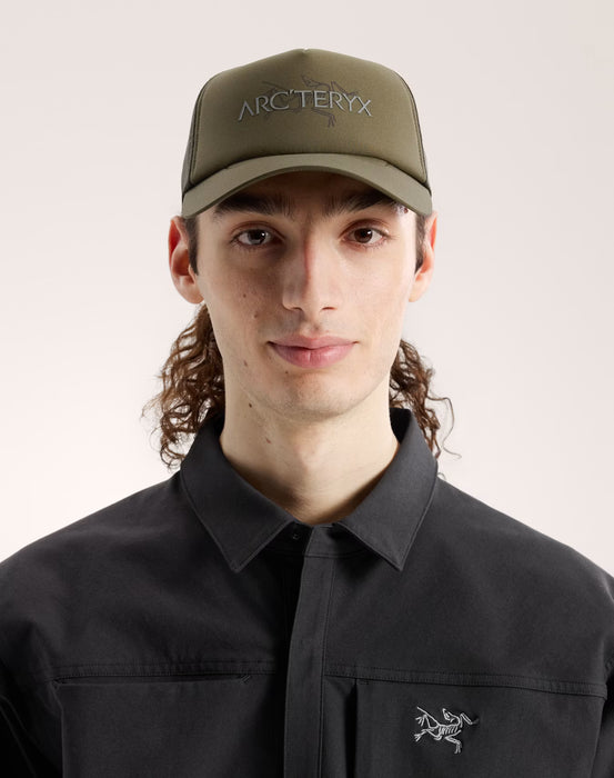 Arc'teryx Bird Word Trucker Hat: Breathable Climbing Cap & FC0 Water-Repellent Front