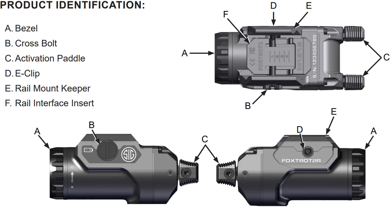 FOXTROT2R - 20,000 Candela WeaponLight w/ Dual-Fuel Power (Rechargeable or CR123A)