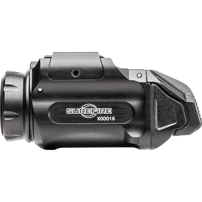 The Surefire XC3-B pistol light showcased on the right side view where u can see the rough texture of the product's surface, the brand logo and name branded on the side, and as well as the product serial code.