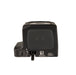a side product photo of the Trijicon RCR Red Dot Sight against a plain white background and prominently featured at the front-left, reflecting a dramatic green and orange dichroic coating and showing small white laser-engraved markings are visible along the base on the side saying '000030', 'RC01', and 'ISA 58:8'. At the base-front, another adjustment dial and 'UP' text with directional arrows are visible, and a short portion of a black mounting screw extends from the rear