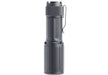 A detailed close-up highlights the rugged aluminum bezel and premium construction of the Sig SOFEC001 model flashlight.