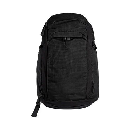 A direct frontal view of the black Gamut Carry Concealed Weapon pack, showcasing its streamlined design and convertible front panel.