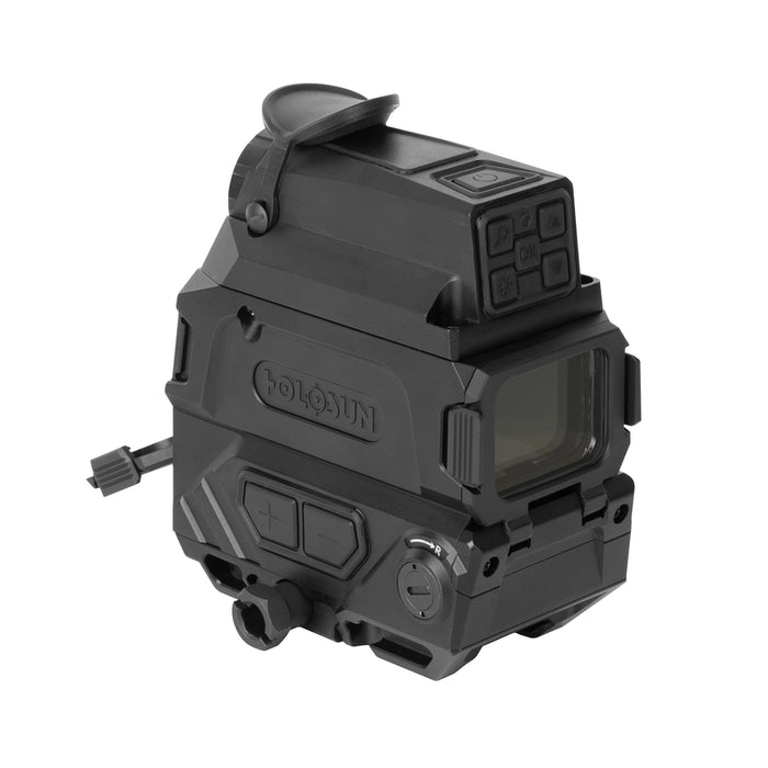 A right rear isometric view of the DRS THermal sight, prominently featuring the windage adjustment control dial in the foreground.