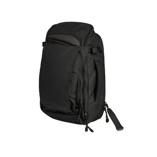 A side angled studio shot of the Gamut 18L Sling Vertx in Black, displaying its compact shape and rugged 420D nylon mini ripstop material construction.