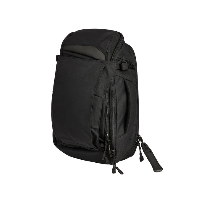 A side angled studio shot of the Gamut 18L Sling Vertx in Black, displaying its compact shape and rugged 420D nylon mini ripstop material construction.