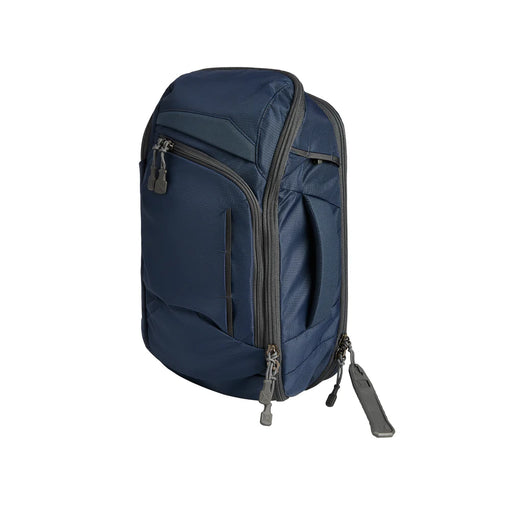 A side angled studio view of the Gamut 18 Sling in the Depth Charge colorway, highlighting its sleek profile and rugged 420D nylon mini ripstop construction .