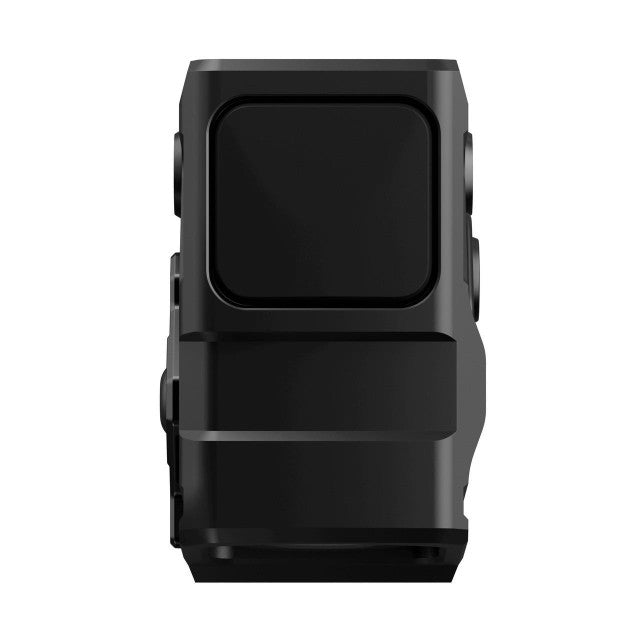 Top view of the Aimpoint COA enclosed red dot sight, emphasizing its low-profile and compact footprint.