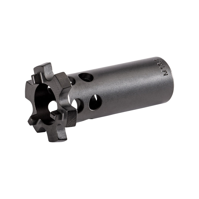angled-view-of-black-surefire-sf-ryder-9-ti-piston-on-white-background