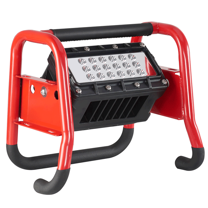 Animation showing the 360-degree rotating head of the Streamlight Portable Scene Light II for versatile area lighting