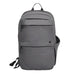 A frontal shot of the Any Day Backpack Vertx in a clean Wolf Grey color, highlighting the streamlined urban design and the dual front zippered pockets for easy gear organization.