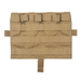 A back-facing view of the multicam arid Crye AVS Flap, displaying the large, heavy-duty hook-and-loop backing and top webbing attachment loops used to securely fasten the panel to a plate carrier.