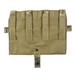 A back-facing view of the multicam Crye AVS Flap, displaying the large, heavy-duty hook-and-loop backing and top webbing attachment loops used to securely fasten the panel to a plate carrier.