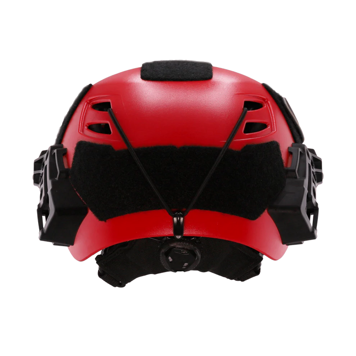 Back view of the red Team Wendy EXFIL Rescuer helmet