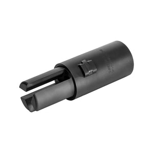 black-surefire-sf3p-50bmg-flash-hider-with-three-prongs-at-the-end