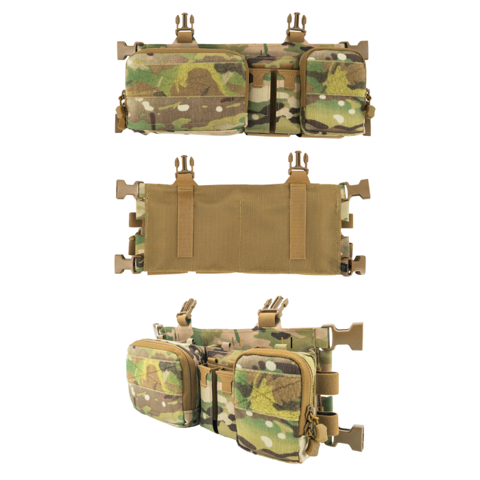 Haley Strategic Heavy Placard Multicam: Adjustable Cell Depth for Extended Mags & Radios w/ (4) MP2 Inserts