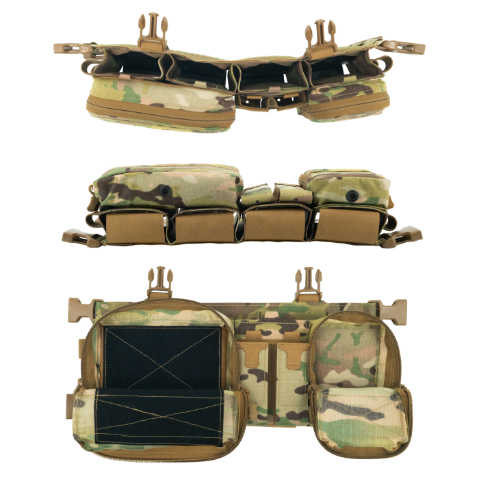 Haley Strategic Heavy Placard Multicam: Adjustable Cell Depth for Extended Mags & Radios w/ (4) MP2 Inserts