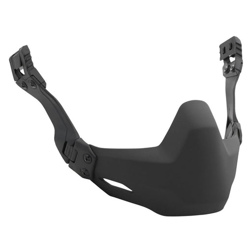 Right-angled view of the Caiman Bump Mandible Guard in black.