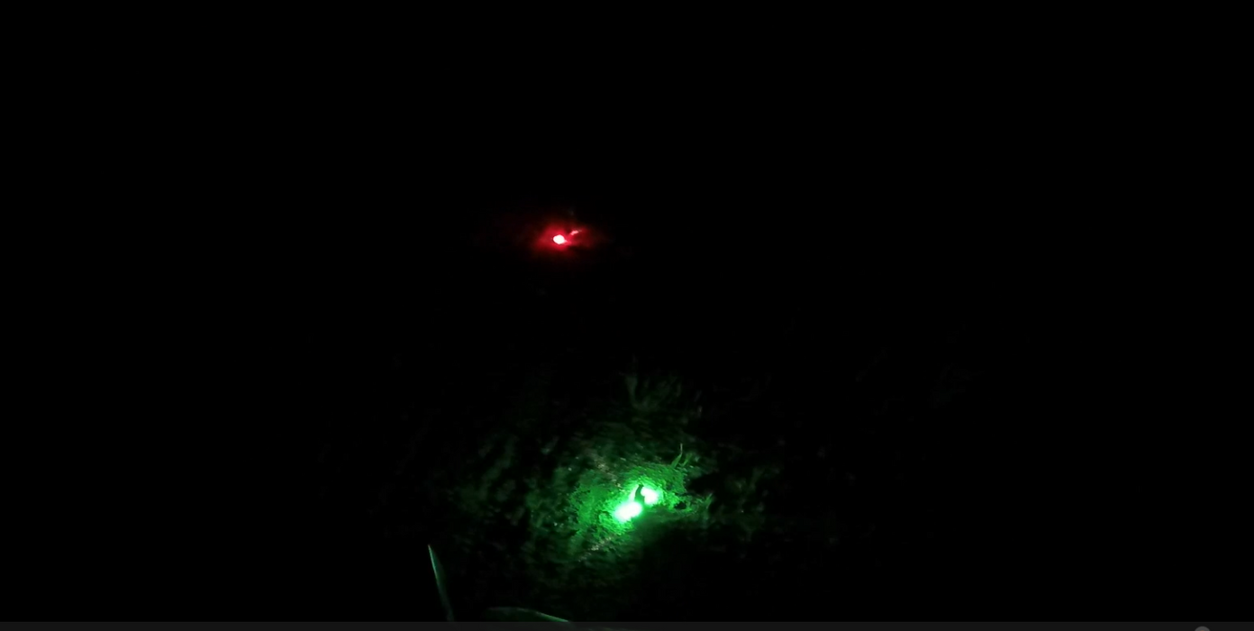 The CORE Survival Drop Zone Marker illuminating a main landing area during a night operation