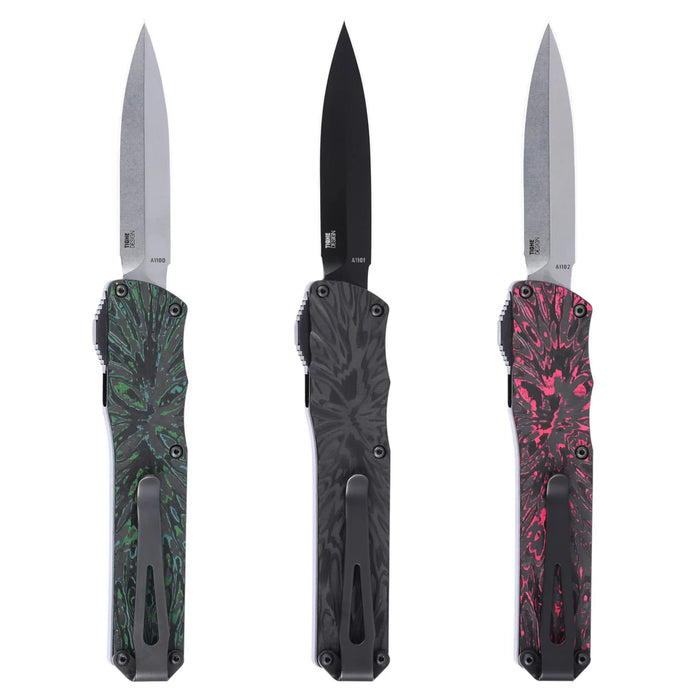 Different Color Variations of the CRKT OTF TWIST TIGHE knife by Brian Tighe