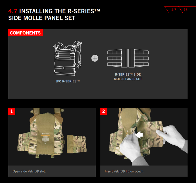 Crye Precision R-Series Side Molle Panel Set | Made in USA