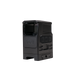an image of the DOT EHS-1 L holographic sight in the color black and is presented in an isometric view where you an see the dial buttons on its side and the mount slots on the bottom where the holographic sight can easily be attached on the mount.