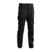 Frontal side view of the black Eberlestock Camas Pro Trousers featuring built-in knee pockets in the foreground.