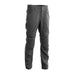 Frontal angled view of the gunmetal Eberlestock Camas Professional Pants displaying the built-in knee pockets in the foreground.