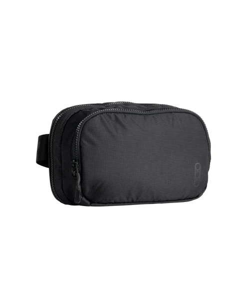 an image showing the product itself which is the eberlestock fade flex micro in the black variant and is positioned in an angle that shocases its front and portion of its right side.
