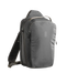 Eberlestock Fade Sling XL in steel gray, front three-quarter view showing the top carry handle, front zippered pockets, and padded shoulder strap.