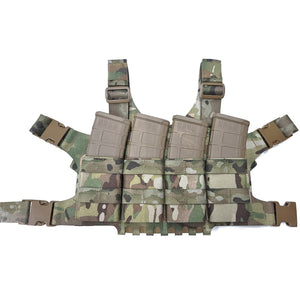 esstac 5.56 quad hinged piggy chest rig multicam front
